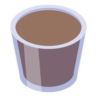 Cough syrup cap icon, isometric style vector