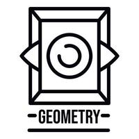 Sacred geometry icon, outline style vector