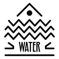 Water alchemy icon, outline style vector