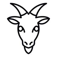 Funny goat icon, outline style vector