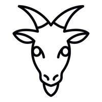 Funny goat icon, outline style vector