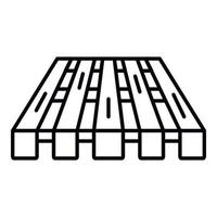 Wood pallet icon, outline style vector