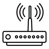 Modern router icon, outline style vector