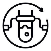 Chemical test tube icon, outline style vector