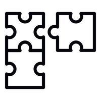 Puzzle development icon, outline style vector