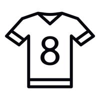 Soccer shirt icon, outline style vector