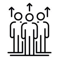 People up arrows icon, outline style vector