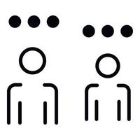 Points overhead in people icon, outline style vector