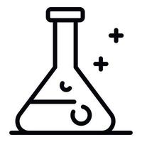 Laboratory flask icon, outline style vector