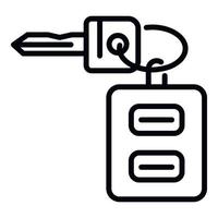 Car key icon, outline style vector