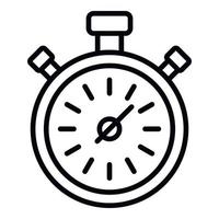 Stopwatch icon, outline style vector