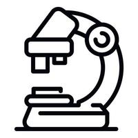 Microscope icon, outline style vector