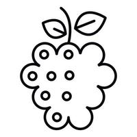 Dessert raspberry icon, outline style vector