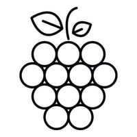 icono de frambuesa de fruta, estilo de contorno vector