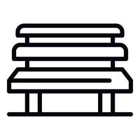 Urban bench icon, outline style vector