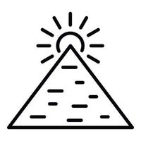 Great pyramid icon, outline style vector