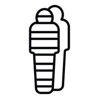 Egyptian mummy icon, outline style vector