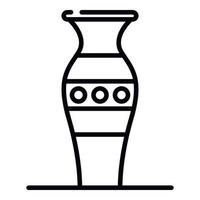 icono de jarrón antiguo, estilo de esquema vector