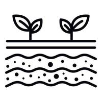 Plant shoots icon, outline style vector
