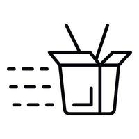 Chinese fast food icon, outline style vector