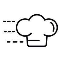 Fast delivery cook icon, outline style vector