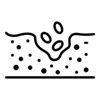 Seeds in the ground icon, outline style vector