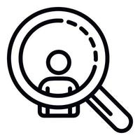 Search customers icon, outline style vector