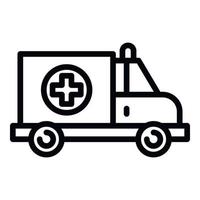 Care ambulance icon, outline style vector