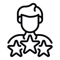 Man star avatar icon, outline style vector