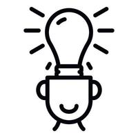 Crowdfunding idea icon, outline style vector