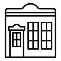 Street shop icon, outline style vector