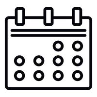 School calendar icon, outline style vector