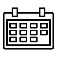 Production calendar icon, outline style vector