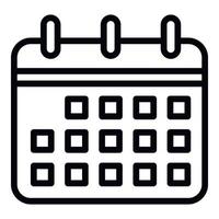 Medical calendar icon, outline style vector