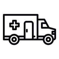 Ambulance transportation icon, outline style vector