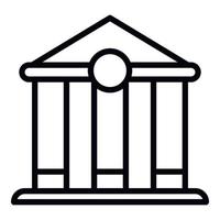 Mortgage bank icon, outline style vector