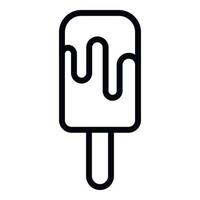 Popsicle icon, outline style vector