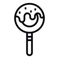 Candy lollypop icon, outline style vector