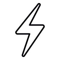 Lightning sign icon, outline style vector