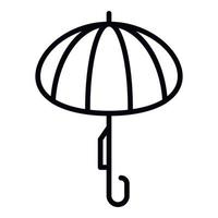 icono de paraguas de mujer clásica, estilo de contorno vector
