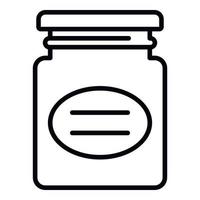 Food jam jar icon, outline style vector