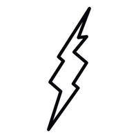 Lightning in a thunderstorm icon, outline style vector