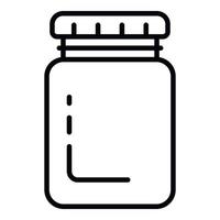 Jam jar icon, outline style vector