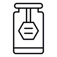 Home jam jar icon, outline style vector