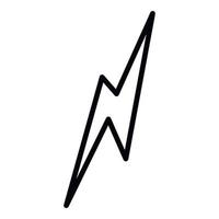 Instant lightning icon, outline style vector