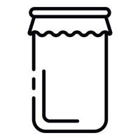 Packed jam jar icon, outline style vector