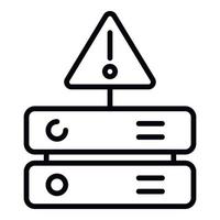 Server firewall icon, outline style vector