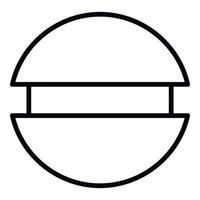 Screw top view icon, outline style vector
