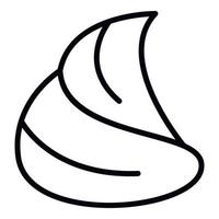 Sweet meringue icon, outline style vector