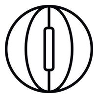 Sphere zorb icon, outline style vector